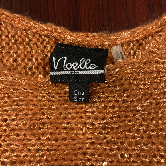 💛TODAY***$16***Bright Rust poncho/shawl from Noelle. Label pic true color! - Picture 2 of 3
